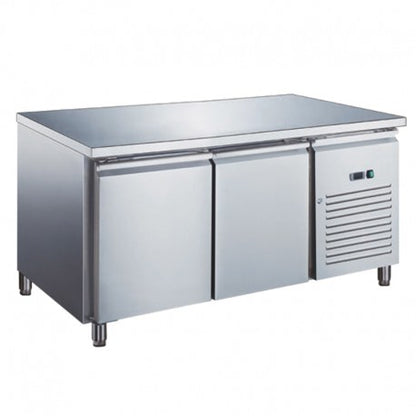 Table réfrigérée 2 portes inox positive - froid ventilé - GN1/1 P700