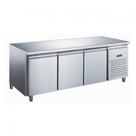 Table réfrigérée 3 portes inox positive - froid ventilé - Snack P600