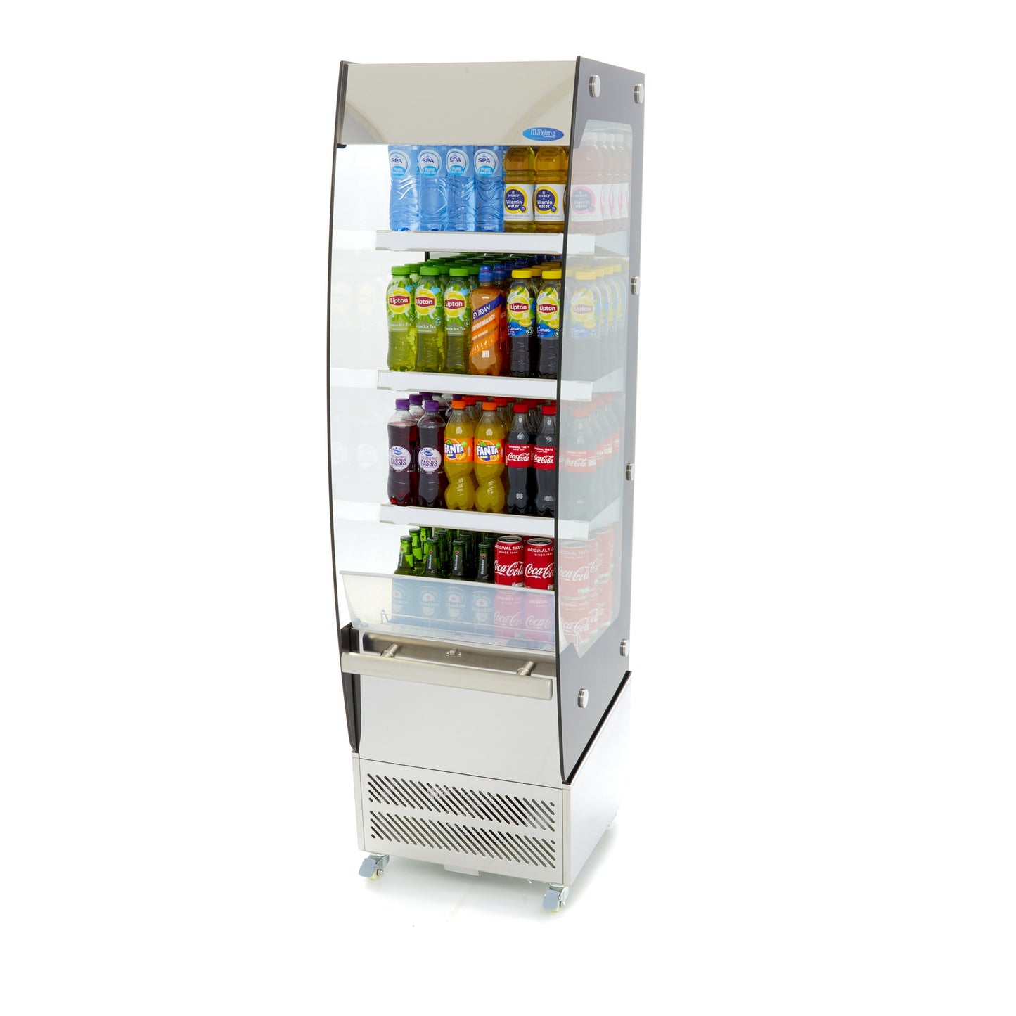 Vitrine libre service - 220 L - 50 x 50 cm - ouvert